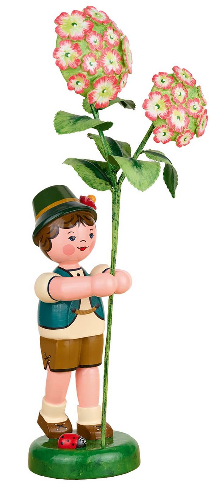 Blumenkind Junge mit Hortensie, 24 cm von Hubrig Volkskunst