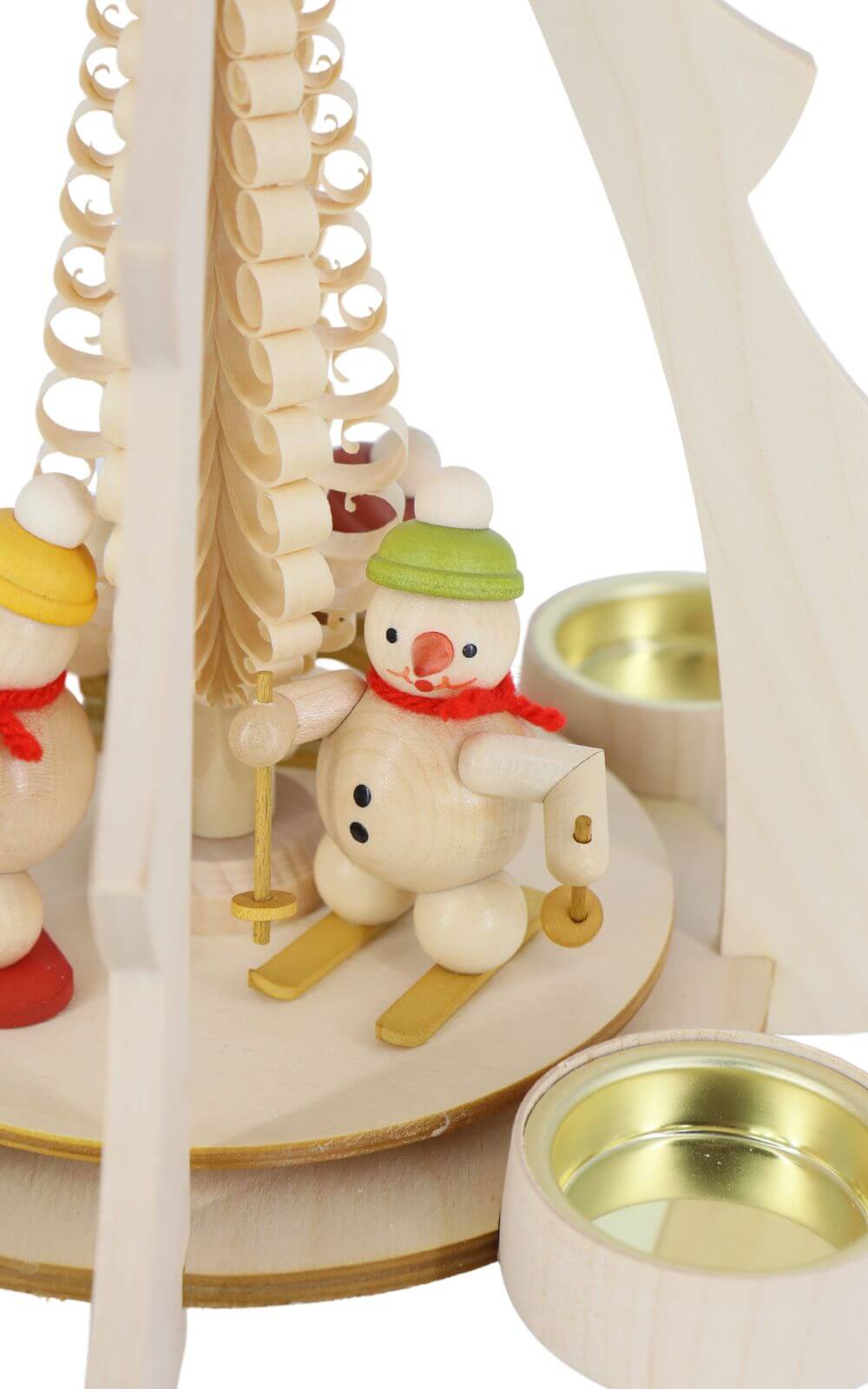 Weihnachtspyramide für Teelichte mit Schneemännern, 33 cm von Ralf Zenker_2