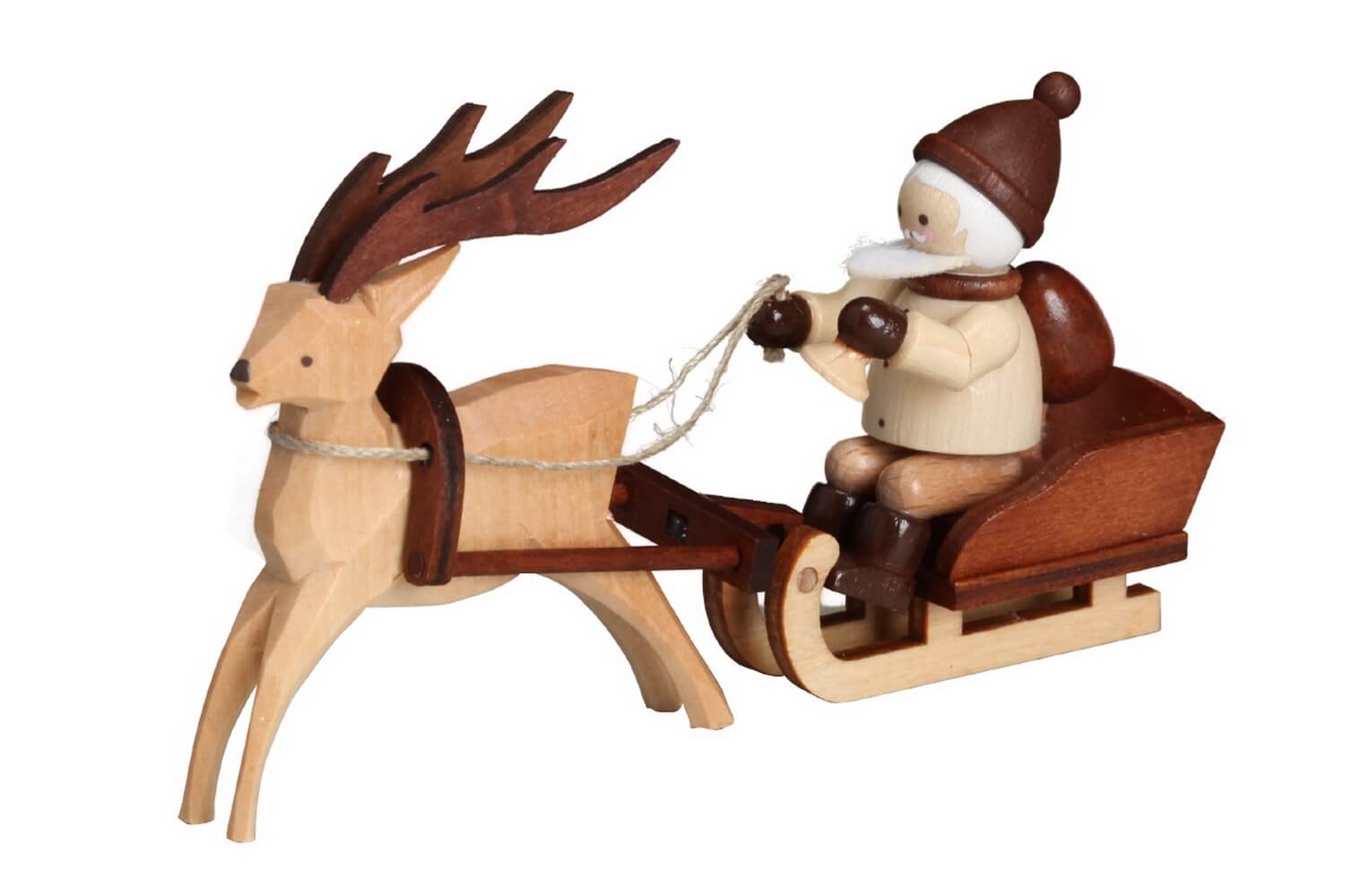Nikolaus mit Rentierschlitten, mini von Romy Thiel
