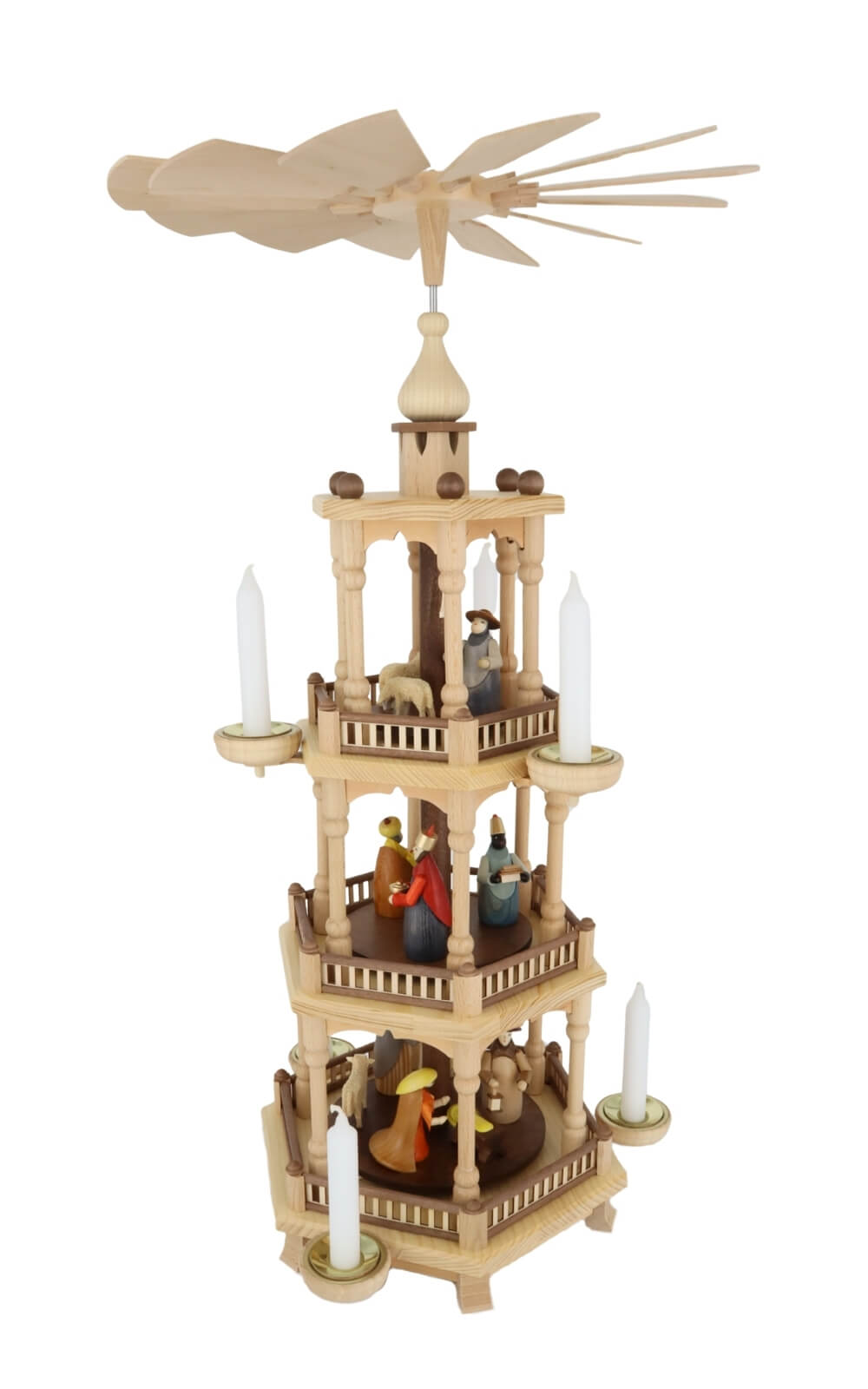 Weihnachtspyramide Heilige Familie, 3 - stöckig, 66 cm von Theo Lorenz_3