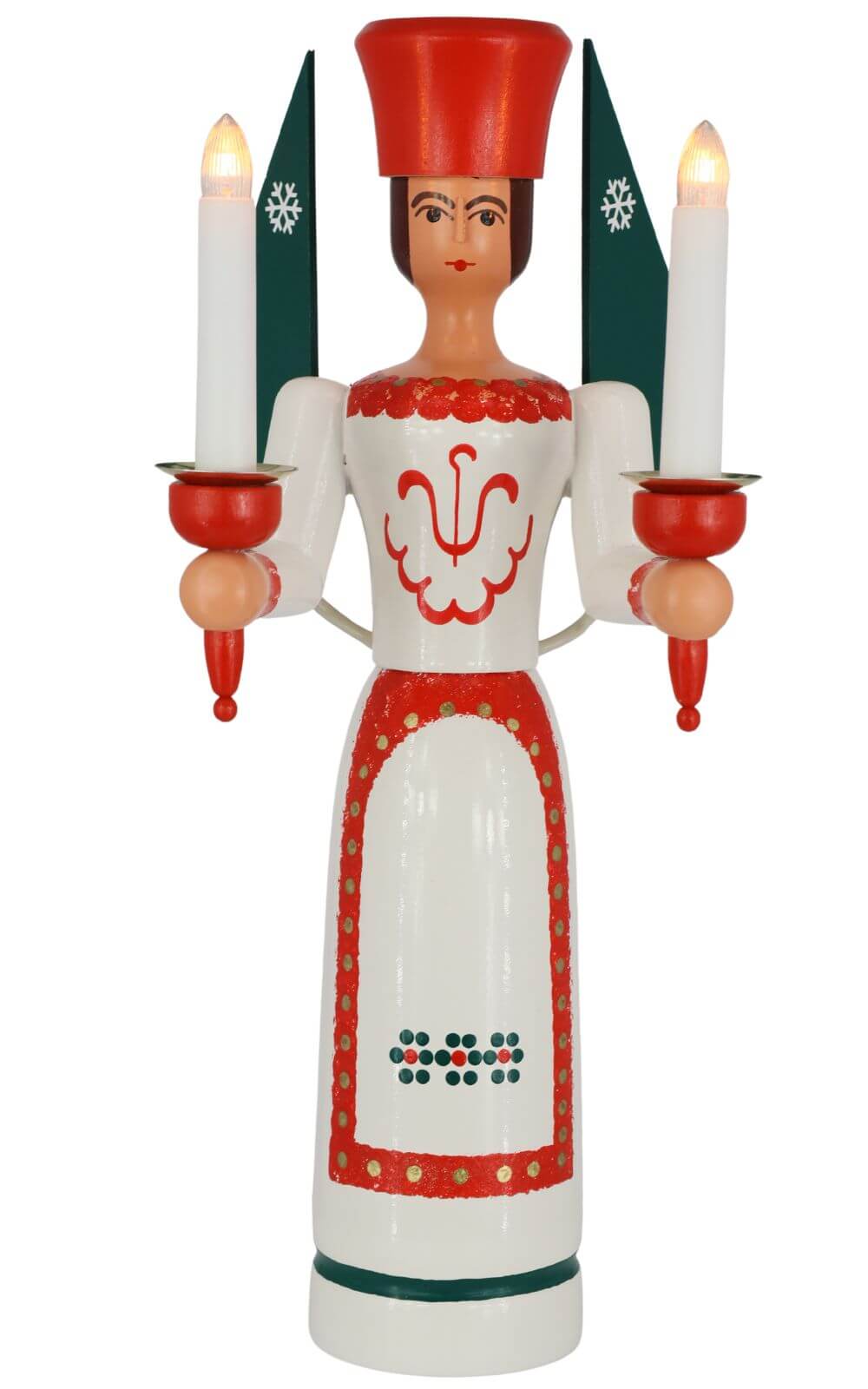 Weihnachtsengel, farbig, elektrisch beleuchtet, 38 cm von SEIFFEN.COM_1