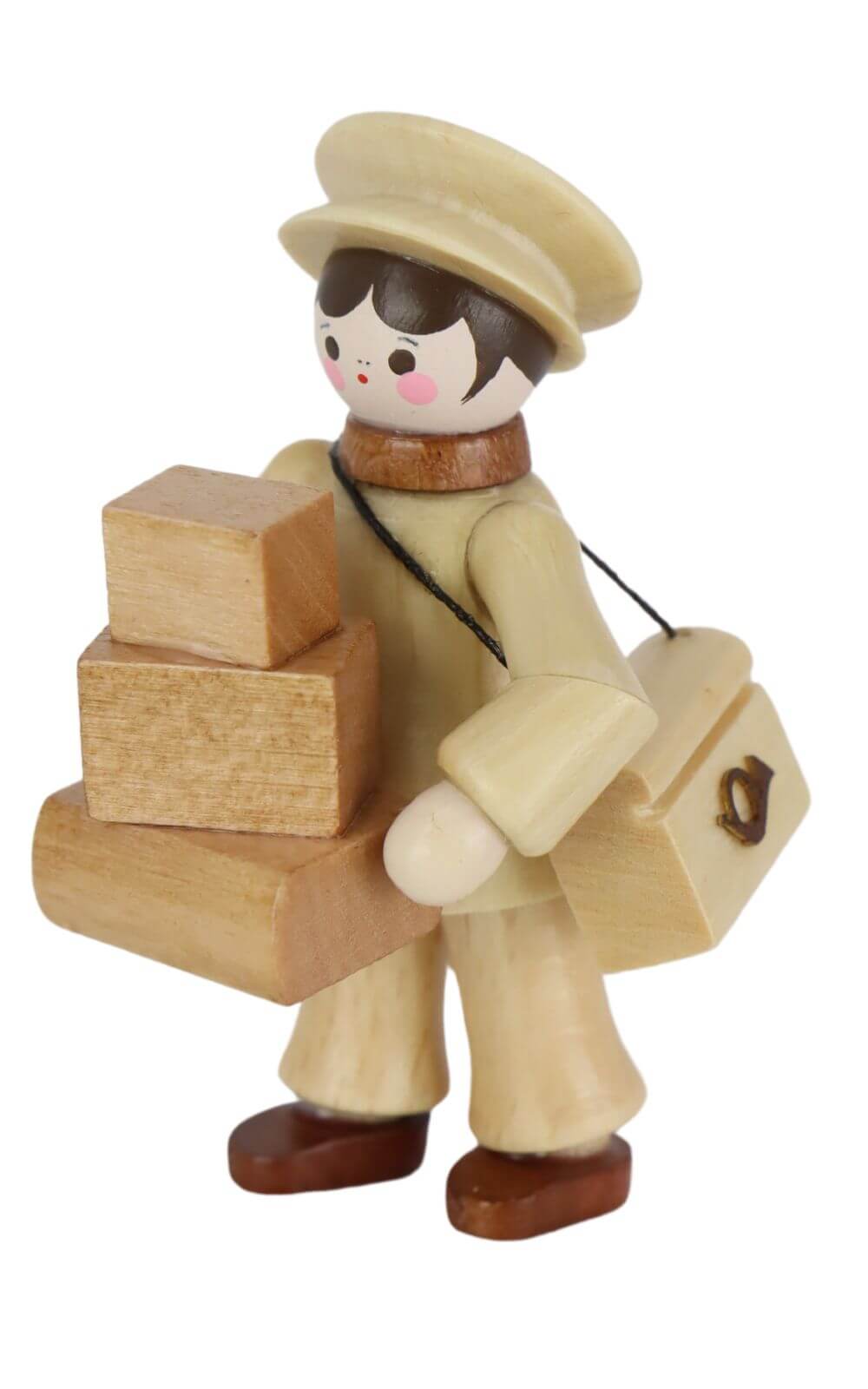 Miniatur - Paketzusteller, natur, 6 cm von Romy Thiel