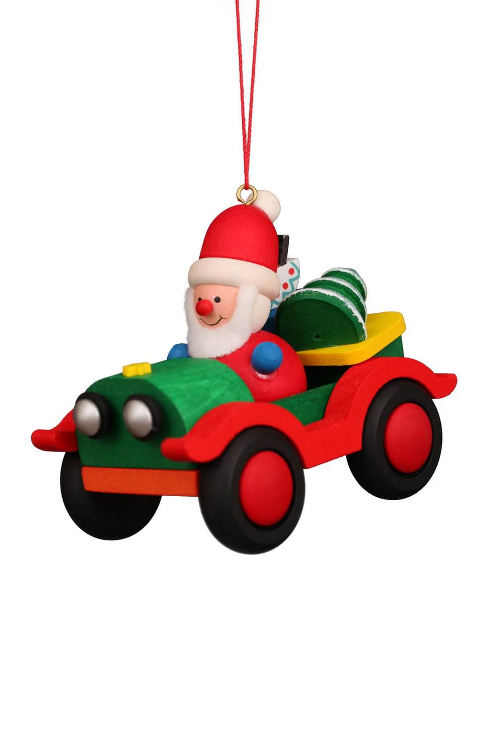 Christbaumschmuck Weihnachtsmann im Auto von Christian Ulbricht