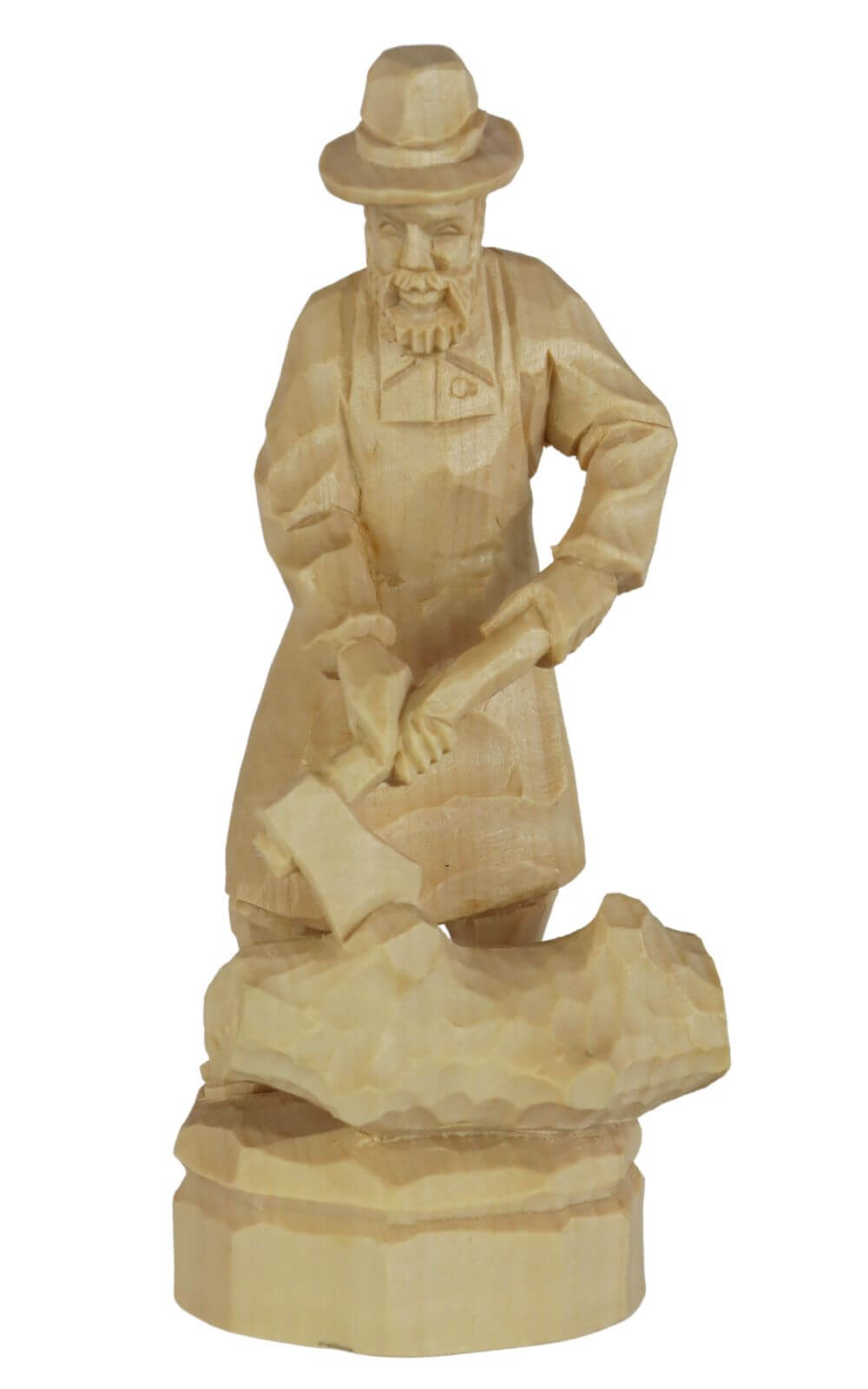 Holzfäller, geschnitzt, natur, 20 cm von Schnitzkunst aus dem Erzgebirge