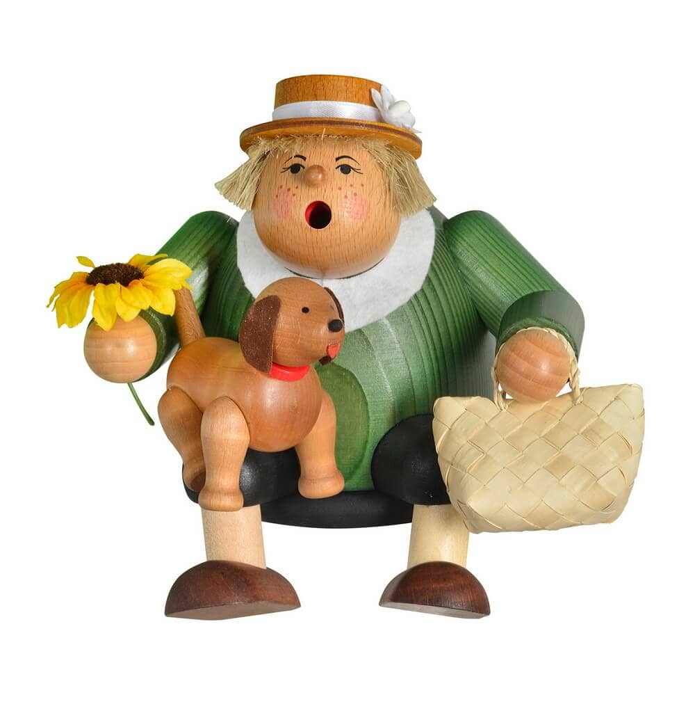 Räuchermännchen Kantenhocker Hundefreundin, 15 cm von KWO
