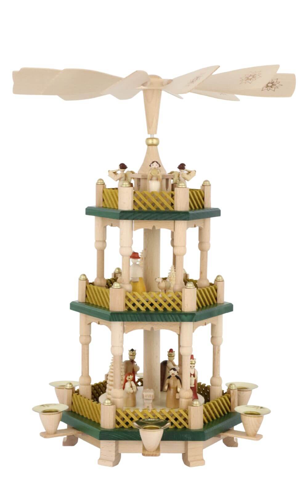 Weihnachtspyramide Christi Geburt, natur, 40 cm von Richard Glässer_1