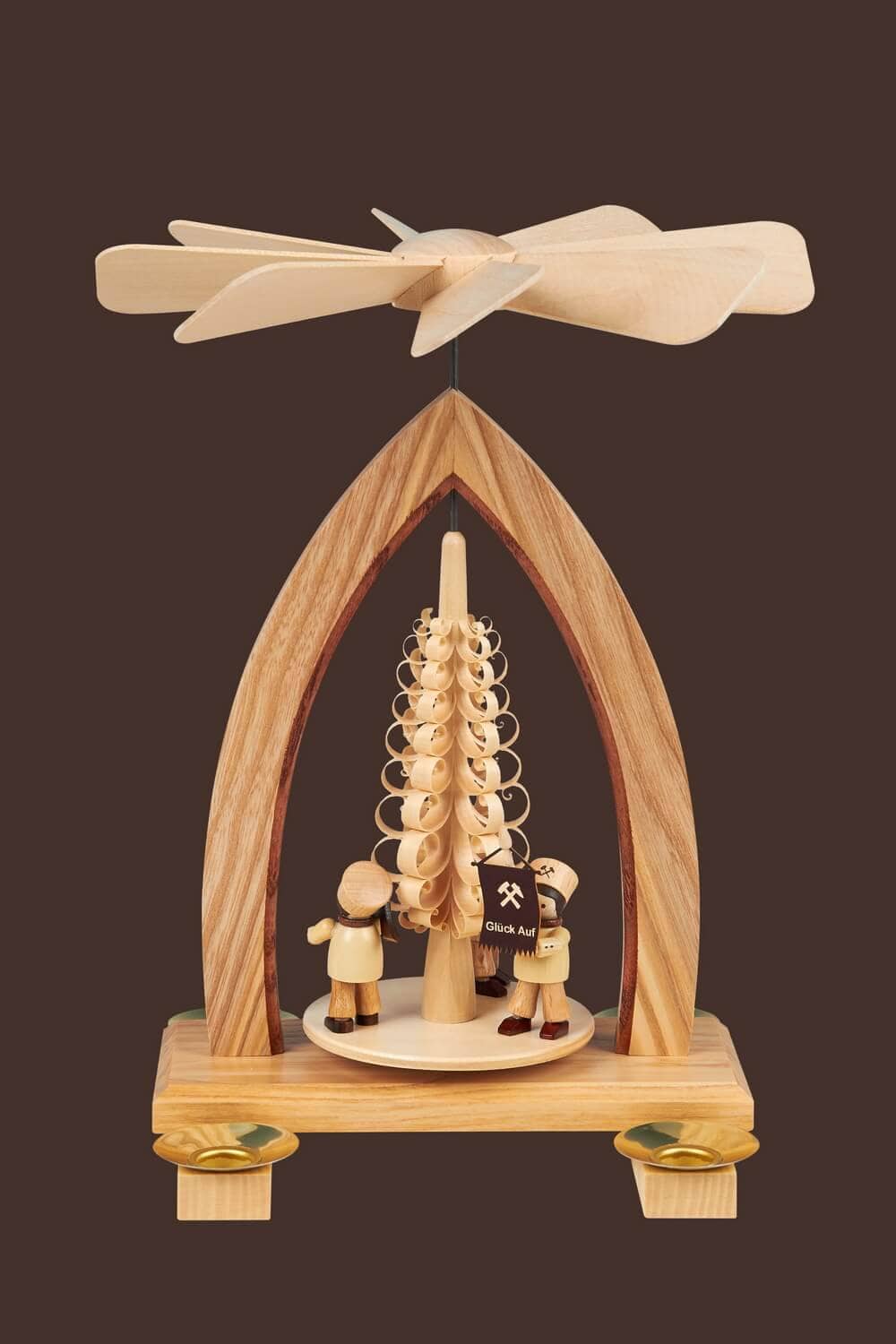 Weihnachtspyramide mit Bergmannszug, 26 cm, Heinz Lorenz Olbernhau/ Erzgebirge_ Bild2