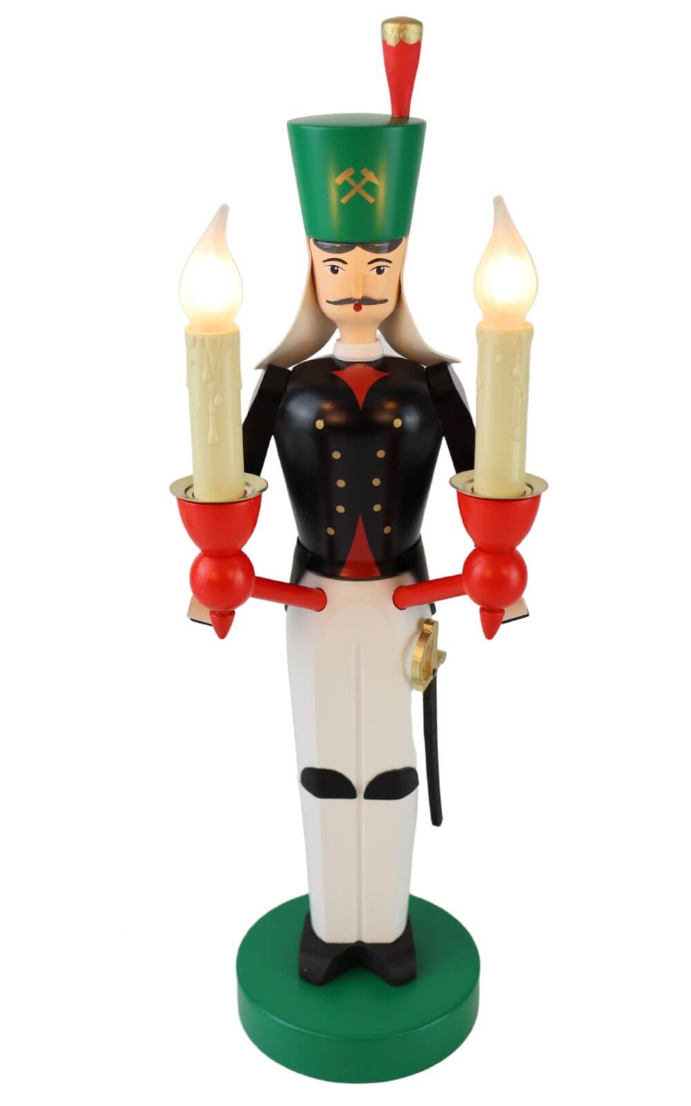 Bergmann, farbig, elektrisch beleuchtet, 32 cm von Richard Glässer_1