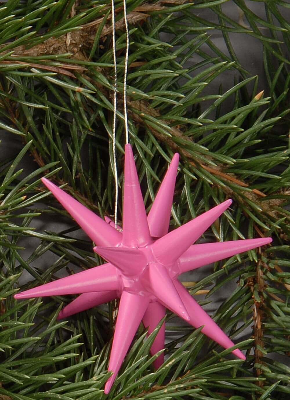 Christbaumschmuck Weihnachtssterne pink, 6-teilig von Albin Preißler_Bild2