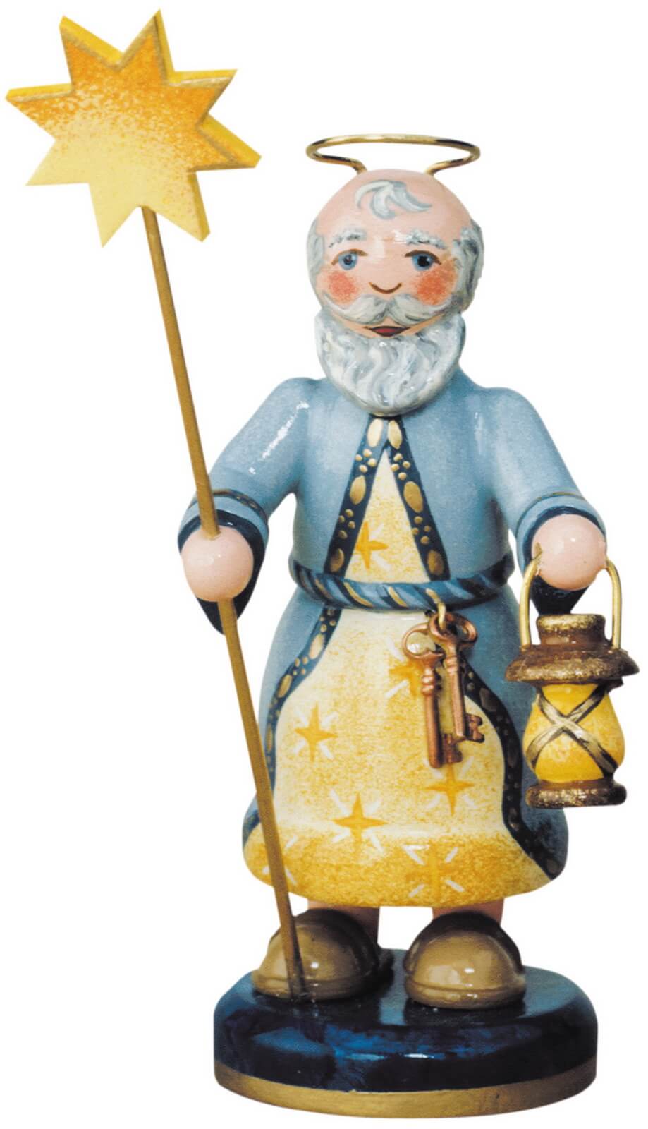 Miniatur Petrus, 8 cm, farbig von Hubrig Volkskunst