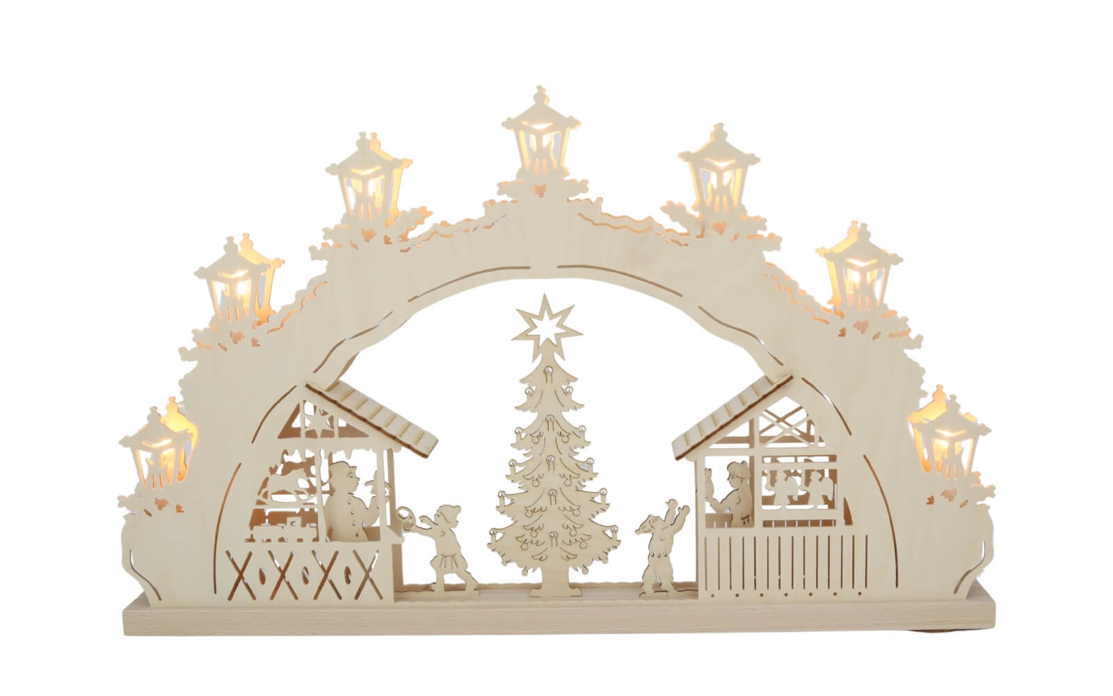 LED Schwibbogen Weihnachtsmarkt, 52 cm von Weigla