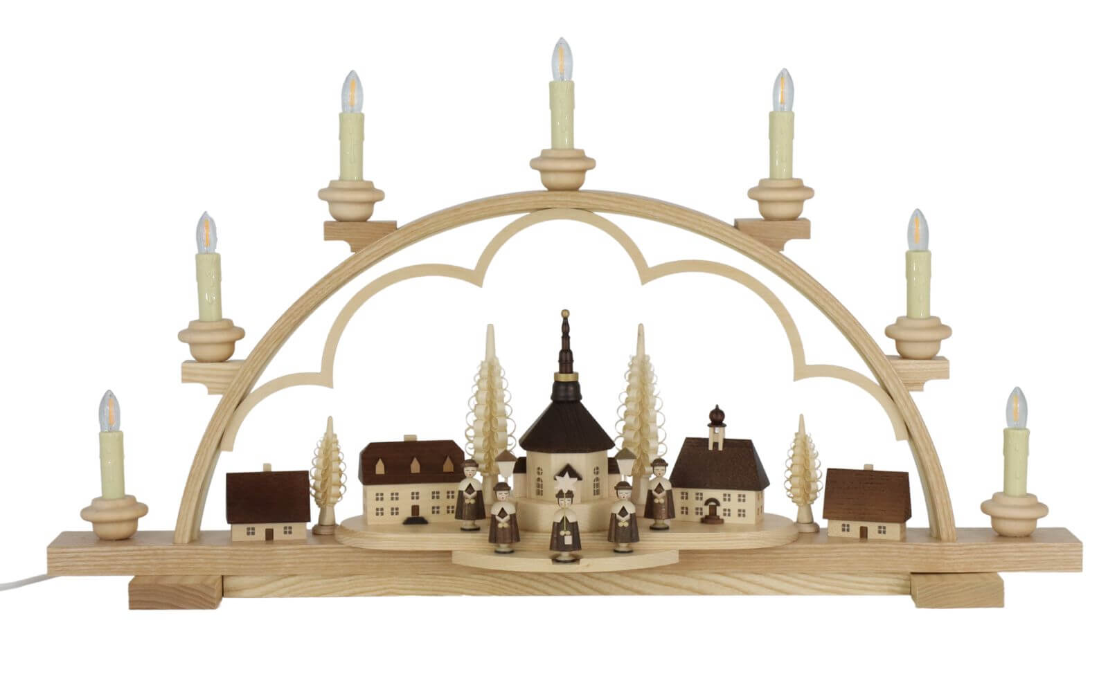 LED Schwibbogen Seiffener Dorf, 64 cm mit Innenbeleuchtung von Müller Kleinkunst_2