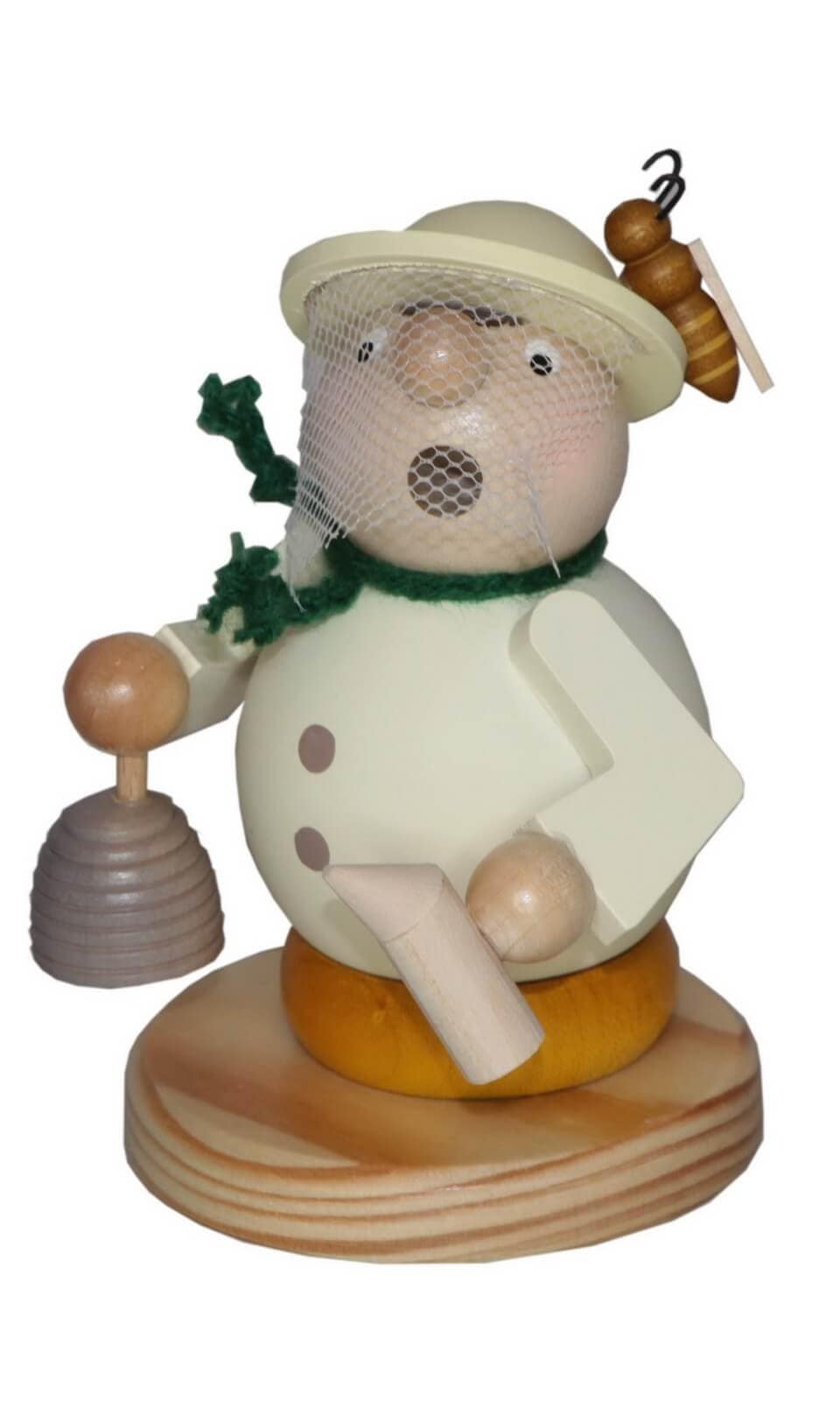 Räuchermännchen Imker Willy mit Bienenkorb, 11 cm von Ralf Zenker