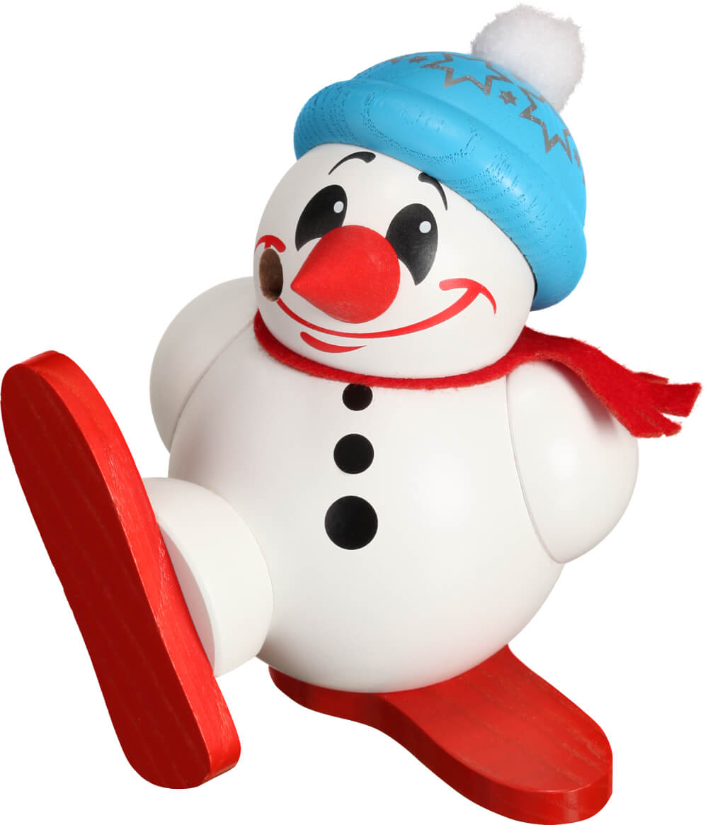 Kugelräucherfigur Cool-Man Skifahrer von Seiffener Volkskunst eG