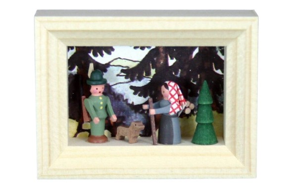 Miniature frame forester with bush woman Gunter Flath