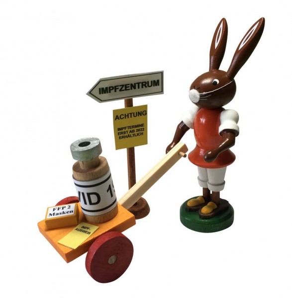 Easter bunny vaccination helper, 9 cm by Thomas Preißler