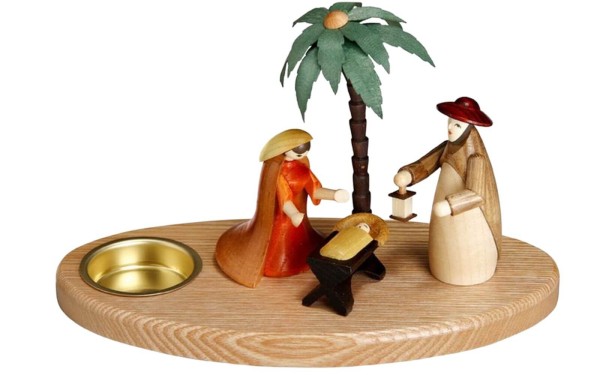 Christmas candle holder with the Holy Family by Theo Lorenz