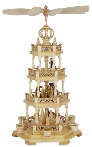 Christmas pyramid forest motif, 3 - tiered, 55 cm by Müller Kleinkunst_1