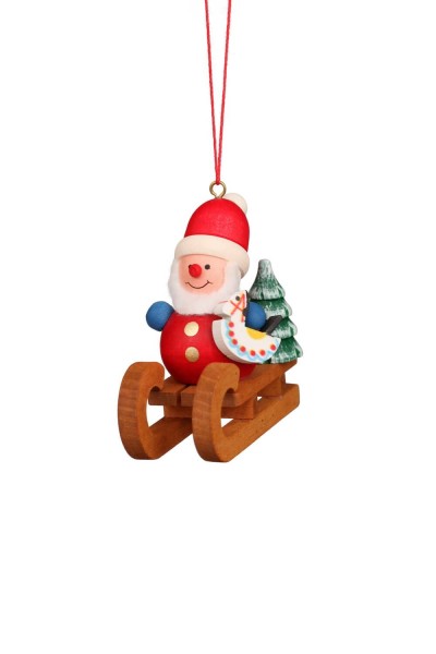 Christmas tree decoration Santa Claus on sleigh, colorful by Christian Ulbricht