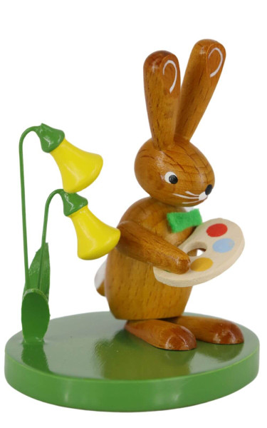Osterhase mit Farbpalette und Blumen, 7 cm von Ralf Zenker_1