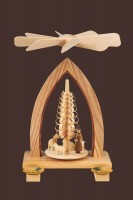 Vorschau: Weihnachtspyramide mit Schafen, 26 cm hergestellt von Heinz Lorenz Olbernhau/ Erzgebirge_Bild2