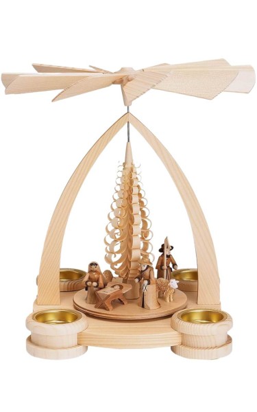 Christmas pyramid Holy Family, 28 cm by Theo Lorenz