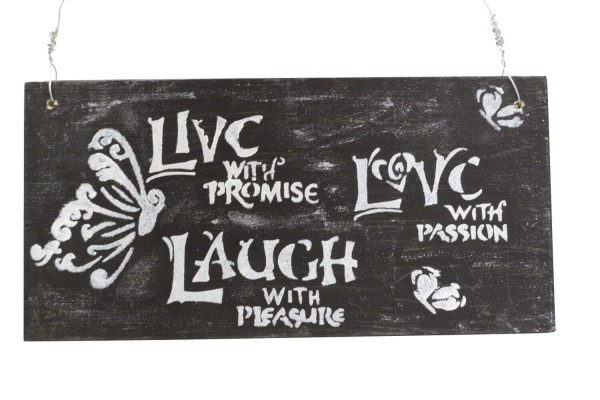Dekoschild aus Holz zum Hängen , Live,Love & Laugh_Bild1