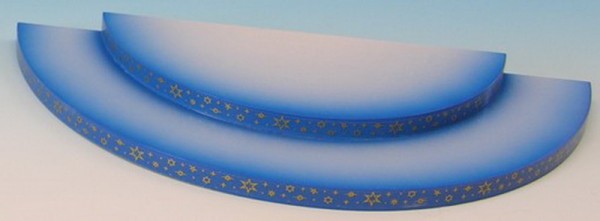 Wolke für Weihnachtsengel 2-stufig, blau, 27 x 12 x 2,0 cm, Frieder & André Uhlig Seiffen/ Erzgebirge