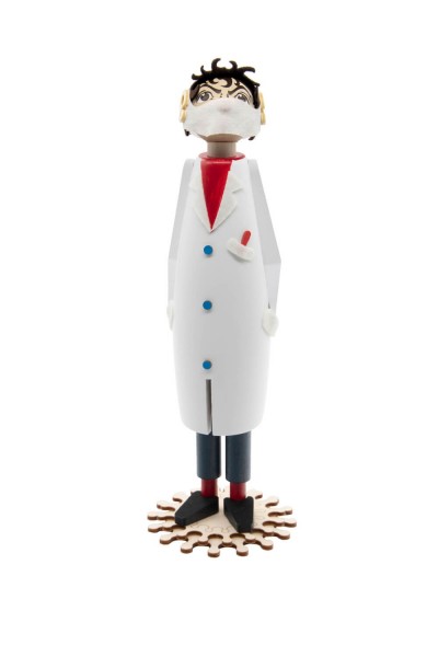 Smoking man virologist by toy maker Günther