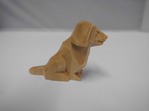 Jagdhund, geschnitzt, sitzend, 3 cm von Nestler-Seiffen_Bild1