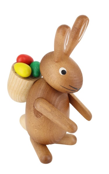 Osterhase mit Eierkorb, braun, 18 cm von Jan Stephani_2