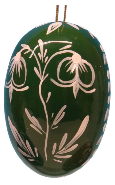 Easter egg dark green with imperial hearts by Figurenland Uhlig GmbH