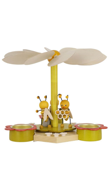 Teelichtpyramide mit Bienen, 19 cm von Volker Zenker_1