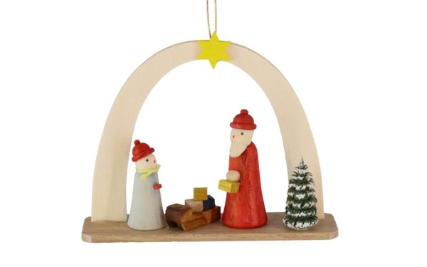 Christbaumschmuck Weihnachtsmann mit Kind von Theo Lorenz