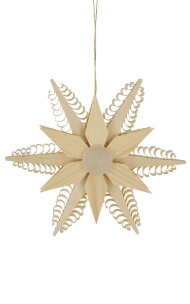 Christmas tree decoration star with engraved trees by Martina Rudolph