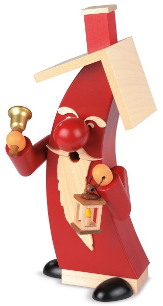 Räucherfigur Weihnachtsmann modern aus Holz von Müller Kleinkunst aus Seiffen