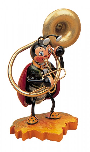 Ladybug with sousaphone by Hubrig Volkskunst 