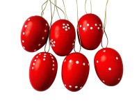 Vorschau: Ostereier, rot, handbemalt, 6 Stück von Nestler-Seiffen_Bild2