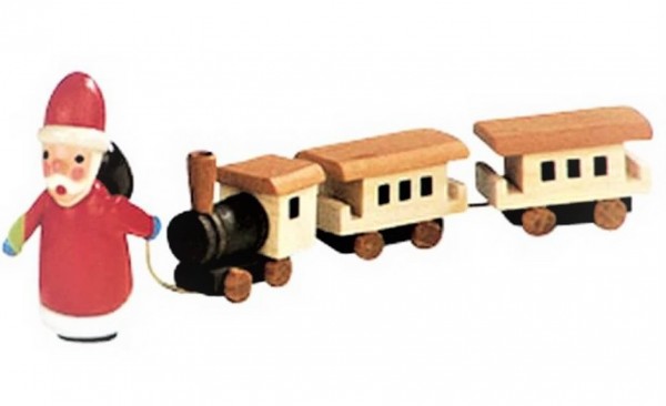 Weihnachtsmann mit Eisenbahn von Knuth Neuber