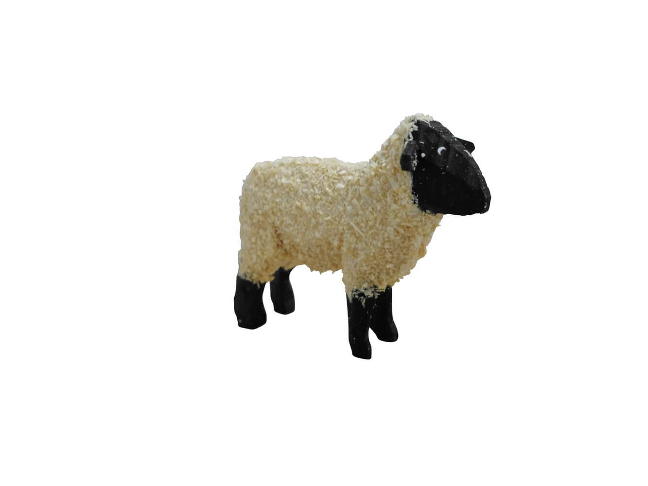 Dekoelement Schaf, stehend, schwarz, 3 cm von Nestler-Seiffen