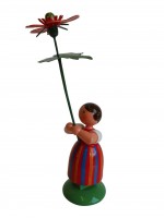 Vorschau: Blumenkinder - Feld- und Wiesenblumenmädchen mit Geum, 11 cm von WEHA-Kunst Dippoldiswalde/ Erzgebirge