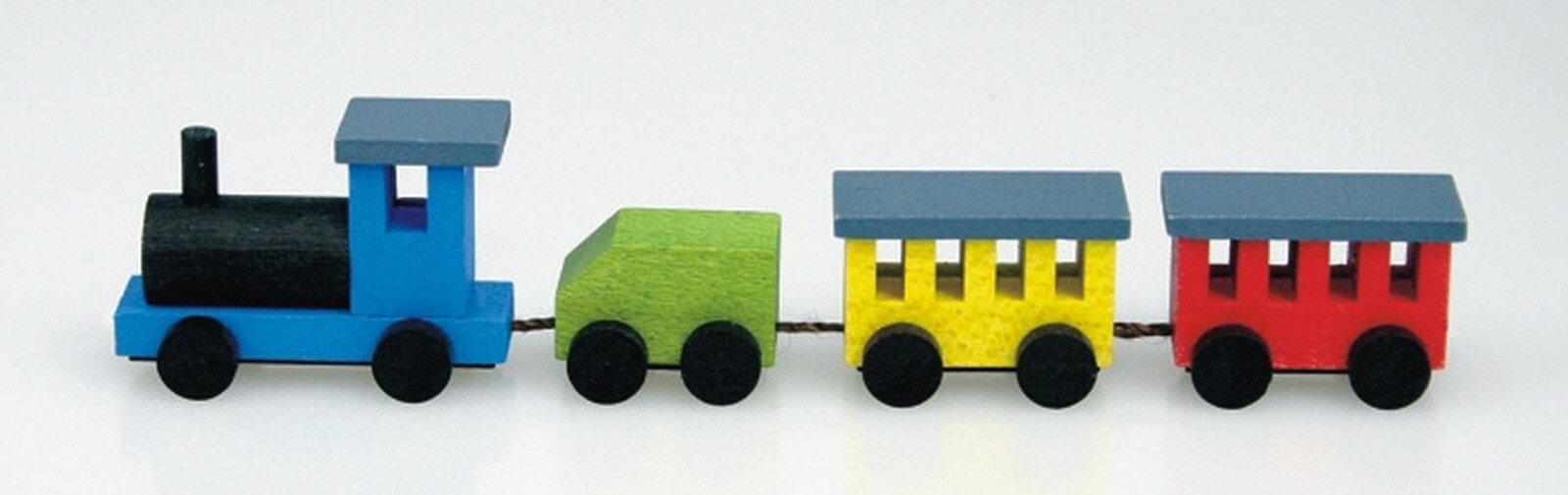 Mini - Holzeisenbahn, farbig von Stephan Kaden