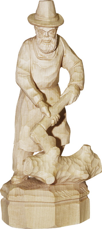 Holzfäller, geschnitzt in verschiedenen Größen von Schnitzkunst aus dem Erzgebirge