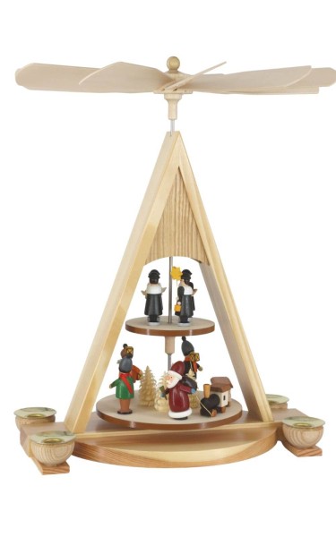 Christmas pyramid Bescherung with lantern children by Knuth Neuber