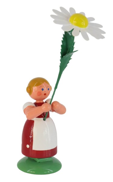 Flower girl with daisy, 12 cm by HODREWA Legler