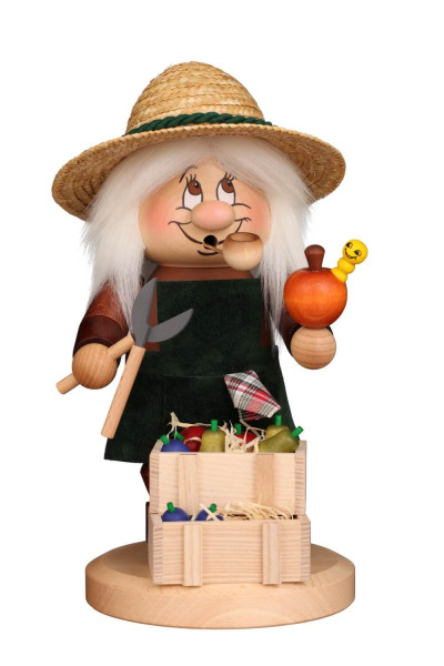 Smoking man gnome orchard farmer, 29 cm by Christian Ulbricht