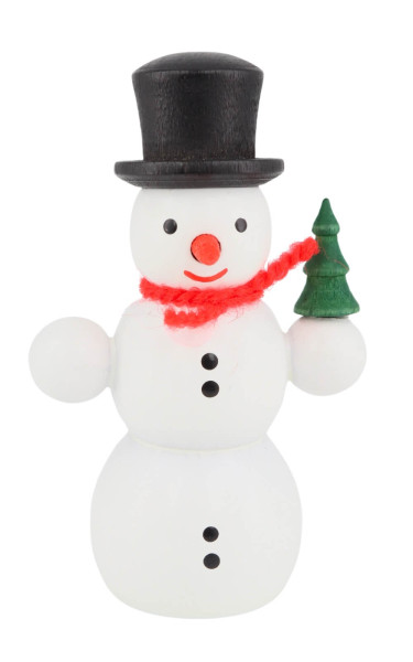 Schneemann mit Baum, 6 cm von SEIFFEN.COM