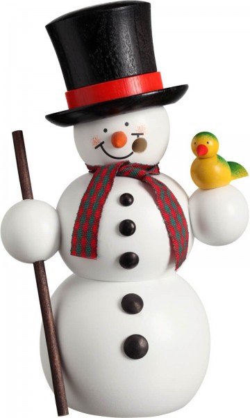 smoking-man-snowman-with-bird-15-cm-by-seiffener-volkskunst