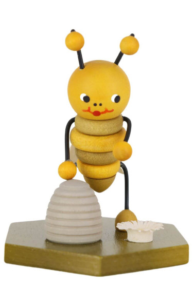 Biene mit Bienenkorb, 8 cm von Volker Zenker_1
