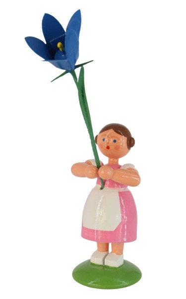Flower girl with summer bell flower, 12 cm by HODREWA Legler
